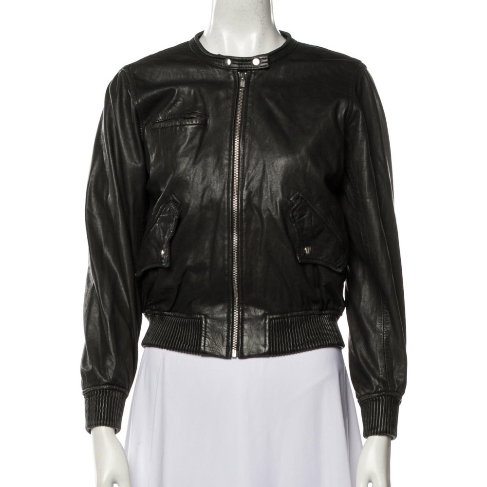 Isabel Marant Etoile Lambskin Leather Bomber Jacket